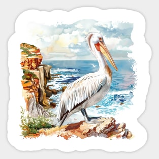 Pelican Art Sticker